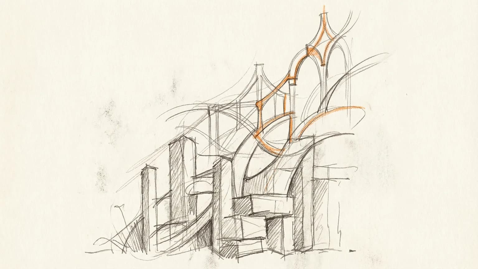 Abstract analytics dashboard illustration used as a case study hero image