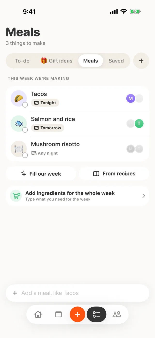 Meals: this week’s tacos, salmon and rice, and mushroom risotto